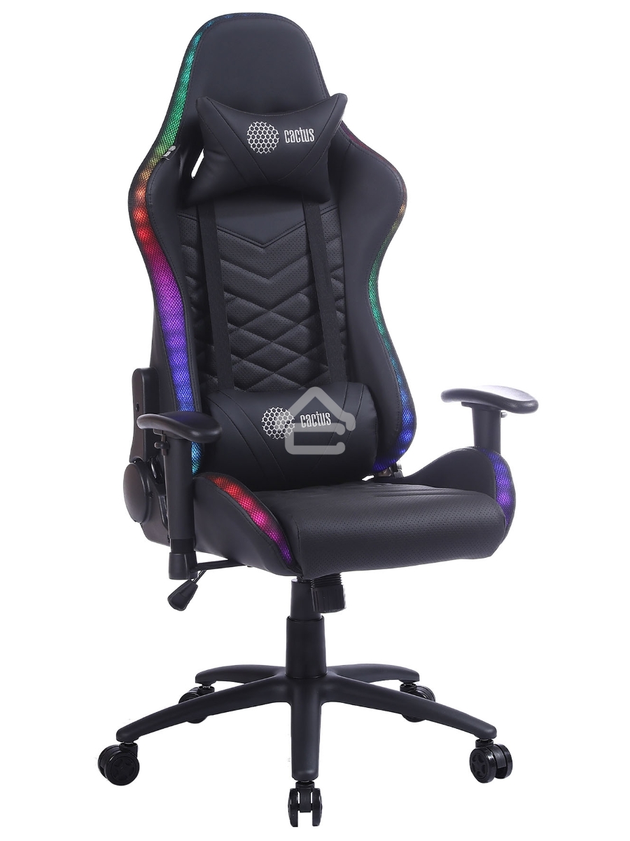 Кресло игровое Cactus CS-CHR-0099BL черный сиденье черный эко.кожа с подголов. крестовина металл пластик черный