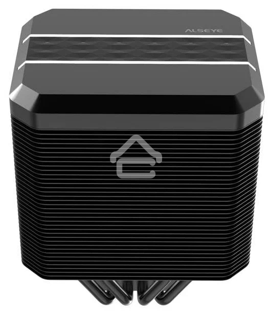 Кулер для процессора Alseye M90 черный, 92 мм, алюминий/медь, 2400 об/мин, 28 дБ, 4 pin, 180 Вт, 135 мм