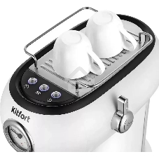 Кофеварка рожковая Kitfort КТ-7219 белый, исп. кофе - молотый, 1.2 л, 1100 Вт, 15 бар