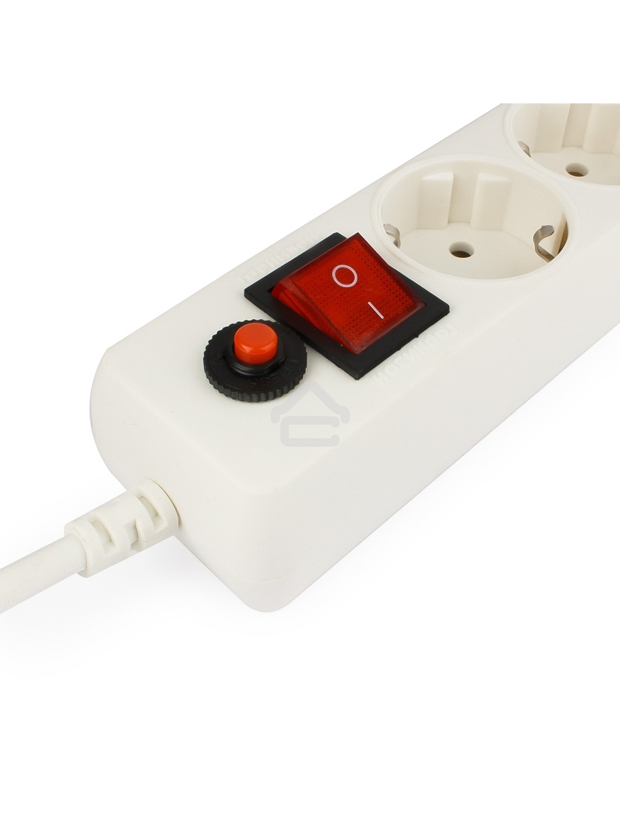 Сетевой фильтр Гарнизон 5р, 10А, 2xUSB, 1.8м, ур.защиты 4, белый, пакет