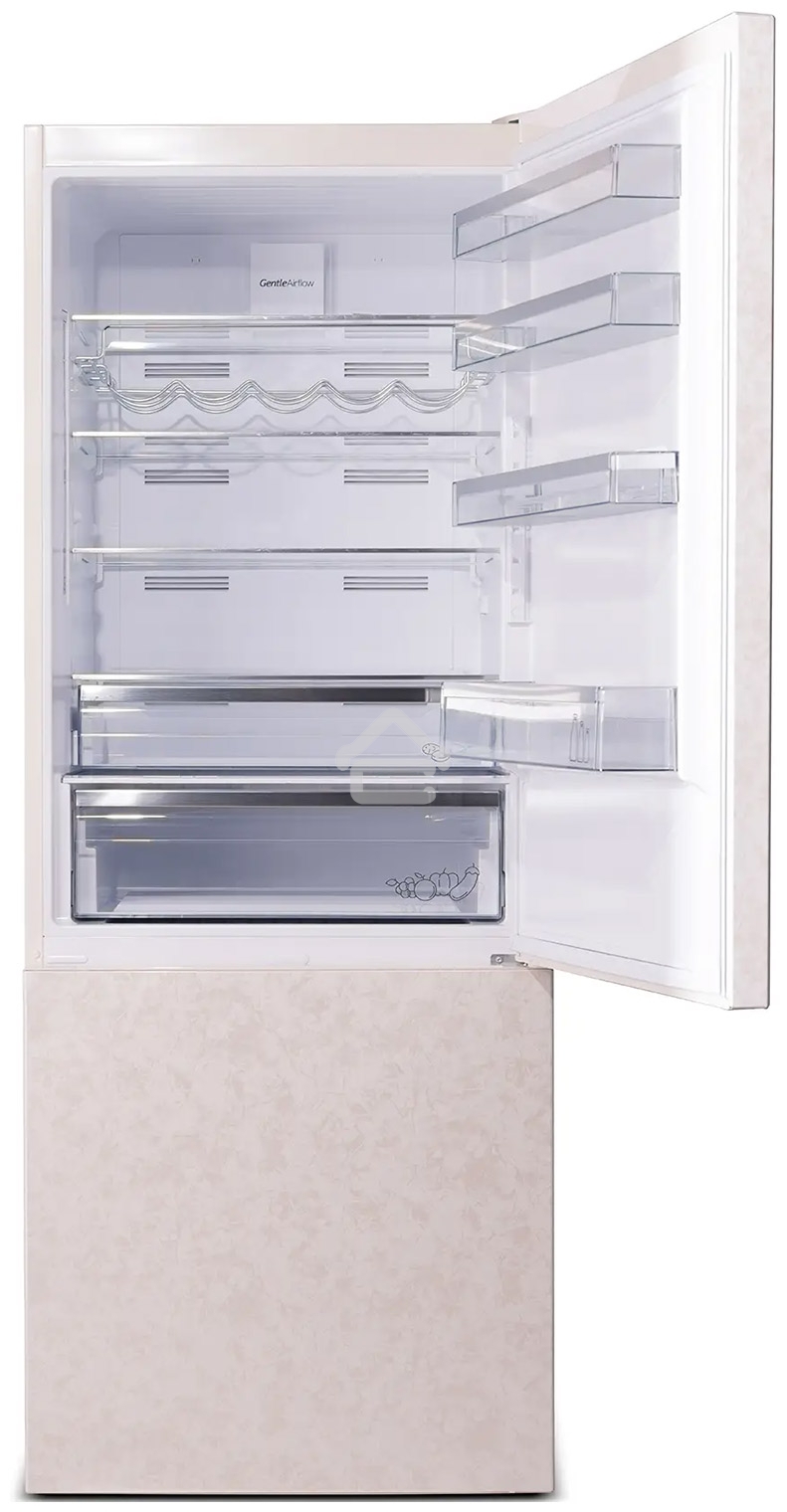 Холодильник Sharp SJ-492IHXJ42R бежевый двухкамерный 333/128 л морозилка снизу, No Frost