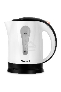 Чайник электрический Maxwell MW-1079 W, 2200Вт, 1.7л, белый/черный