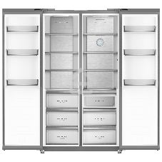 Холодильник Бирюса SBS 644 I нержавеющая сталь двухкамерный 307/291л морозилка сбоку, No Frost, Side by Side