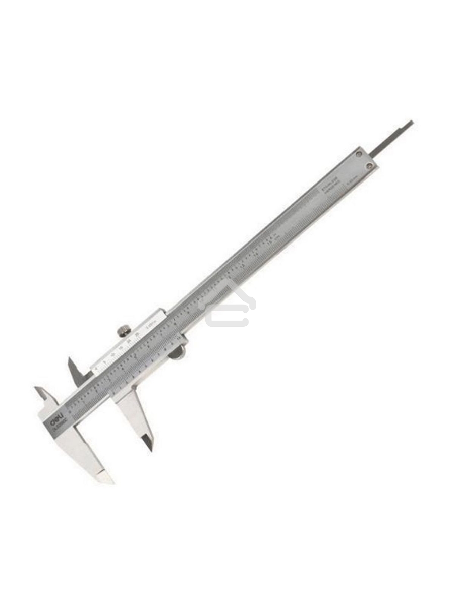 Штангенциркуль Deli DL92150C 150мм, нержавеющая сталь, метрическая/дюймовая шкала, кейс