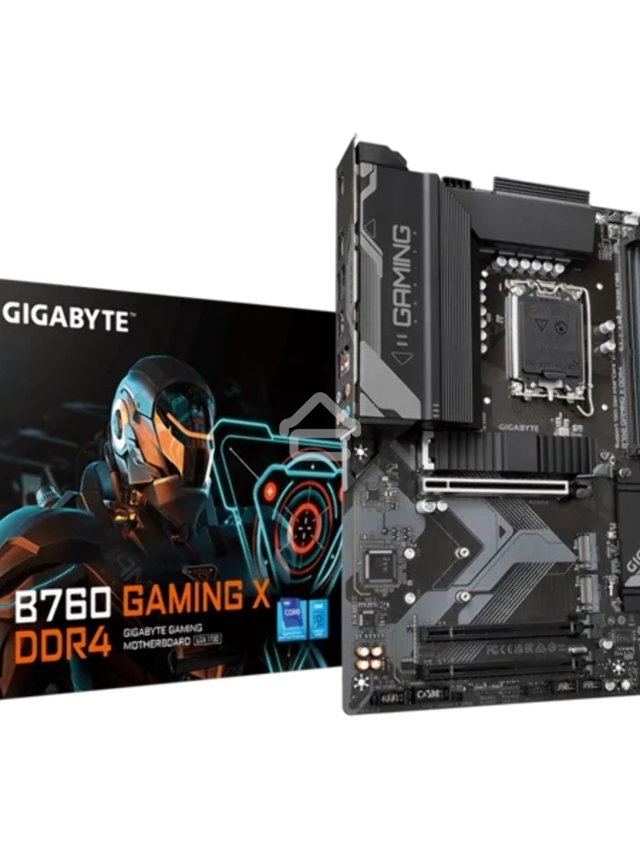 Материнская плата Gigabyte B760 GAMING X DDR4, LGA 1700, Intel B760, 4xDDR4, 4xSATA, 3xM.2, 1xPCIe 4.0 x16, 2xPCIe 3.0 x1, 1xHDMI, 1xDP, 1x 2.5Gb LAN, 1xUSB 3.2 Gen 2, 2xUSB-A 3.2 Gen 1, 5xUSB-A 2.0, 6x3.5 мм, 7.1, ATX