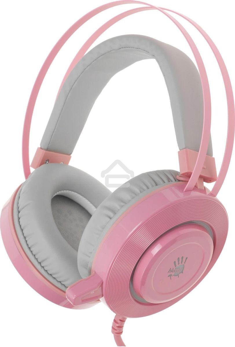 Гарнитура проводная с микрофоном A4 Bloody G521 розовый 2.3м мониторные USB оголовье (G521 (PINK))