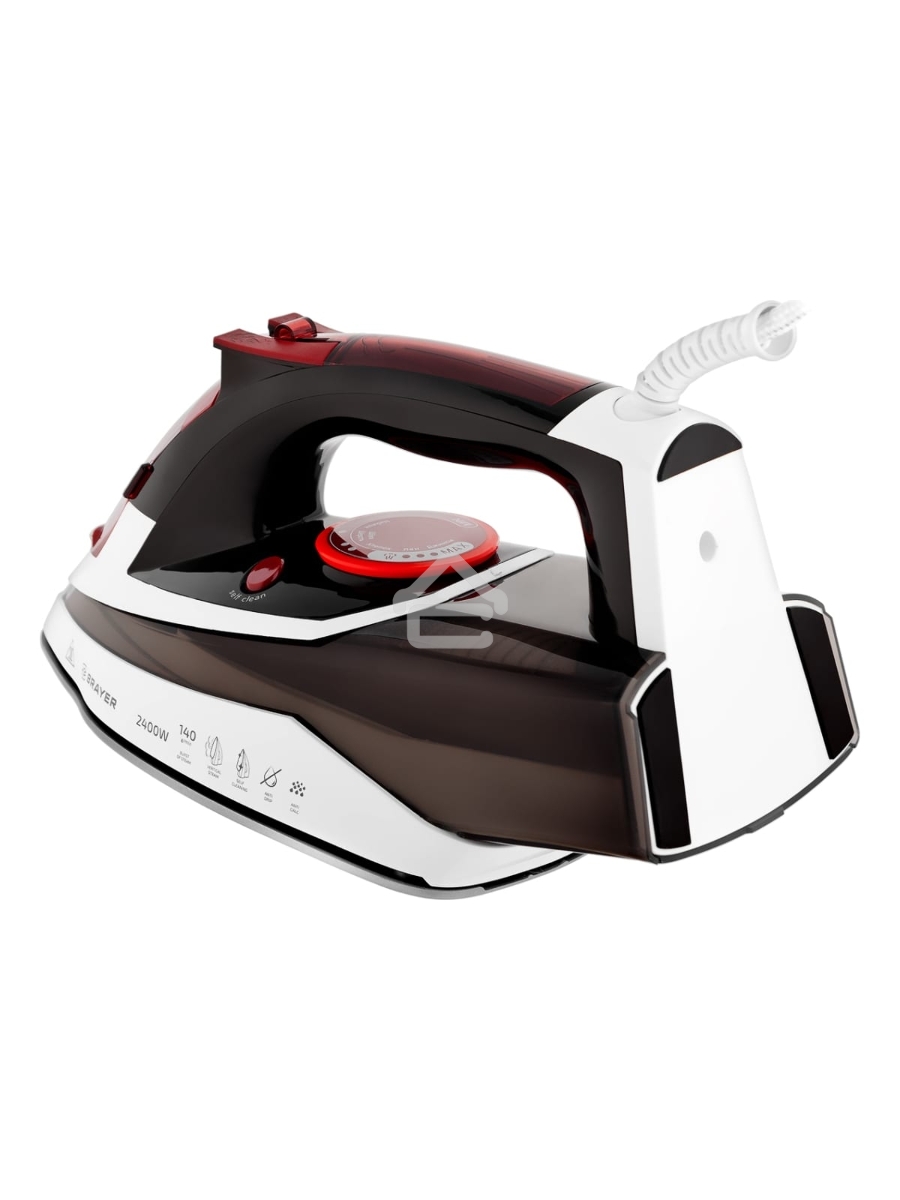Утюг BRAYER BR4005, 2400 Вт, керамическое покрытие, пар 140 г/мин, антикапля, разбрызгивание, 360 мл, вертикальное отпаривание