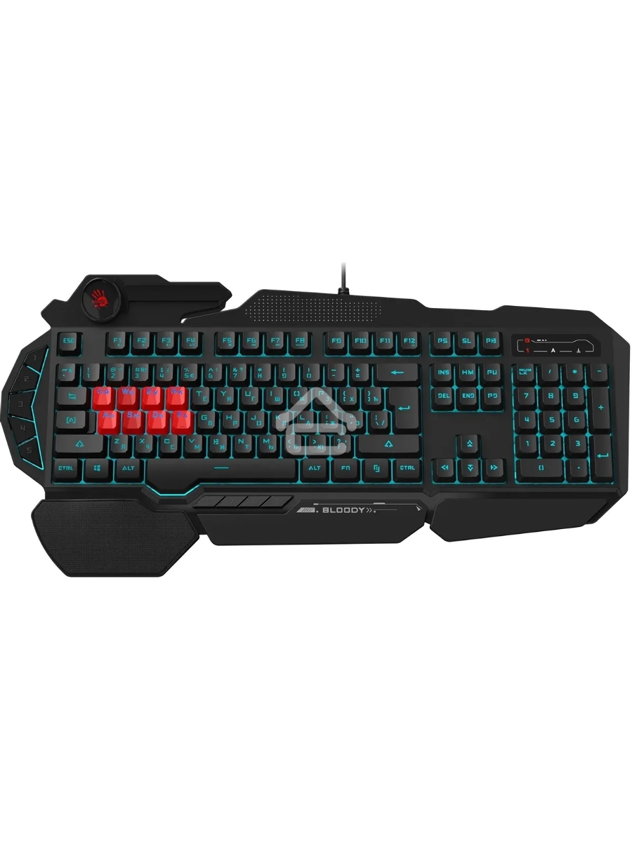 Клавиатура A4Tech Bloody B318 Black USB Multimedia Gamer LED (подставка для запястий)
