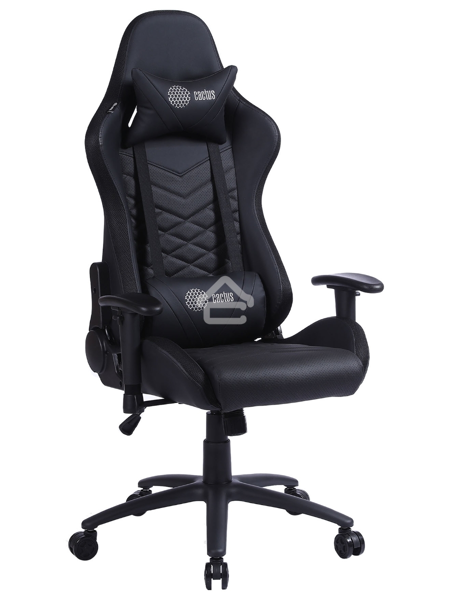 Кресло игровое Cactus CS-CHR-0099BL черный сиденье черный эко.кожа с подголов. крестовина металл пластик черный