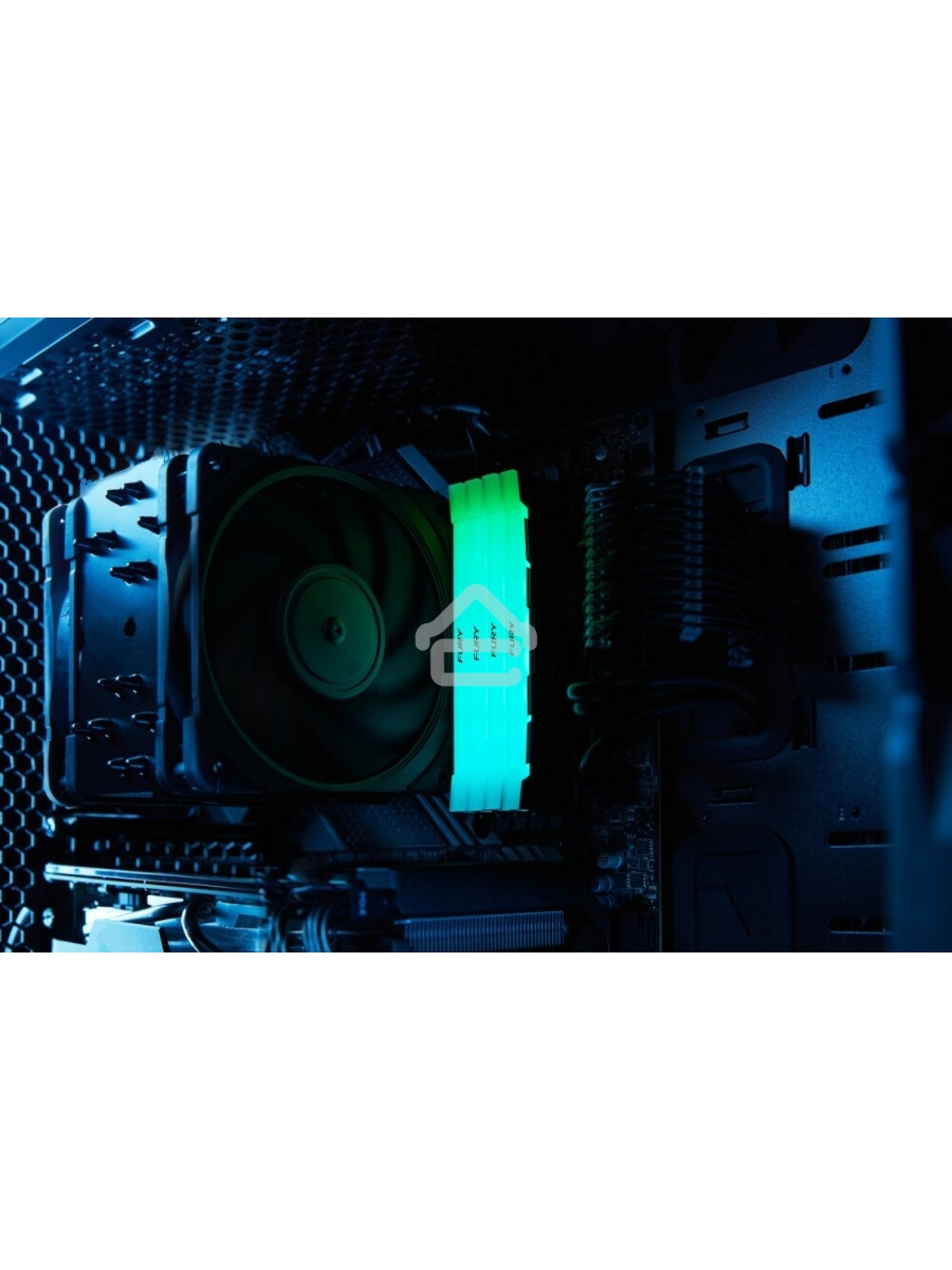 Оперативная память Kingston Fury Renegade, DDR4, 16GB (1x16GB), 3200MHz, CL16, DIMM, с радиатором, RGB, серебристый/черный