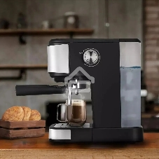 Кофеварка рожковая Kitfort КТ-7224 нержавеющая сталь/черный, исп. кофе - молотый, 1.5 л, 1100 Вт, 15 Бар.