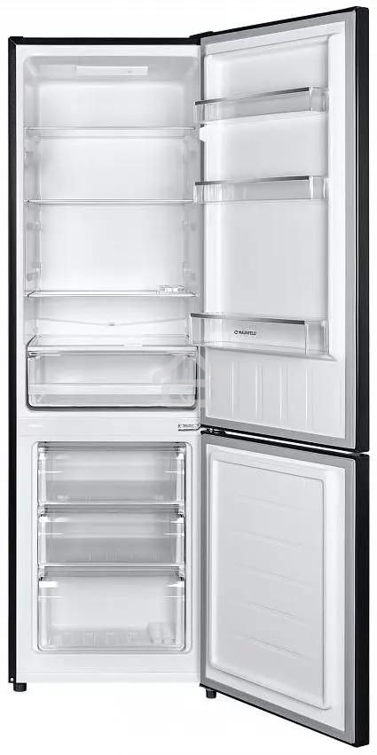 Холодильник Maunfeld MFF176SFSB черный двухкамерный 188/75л морозилка снизу, ручная разморозка