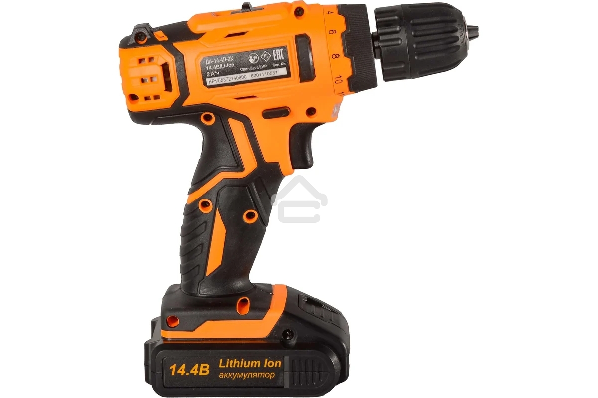 Дрель-шуруповерт аккумуляторная Вихрь ДА-14,4Л-2 72/14/15, Аккумуляторная, 14,4В