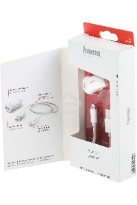 Комплект зарядное устройство Hama H-183266 2.4A для Apple кабель Apple Lightning белый