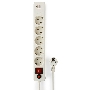 Сетевой фильтр Гарнизон 5р, 10А, 2xUSB, 1.8м, ур.защиты 4, белый, пакет