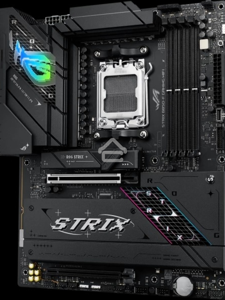 Материнская плата ASUS ROG STRIX B850-F GAMING WIFI, AM5, AMD B850, 4xDDR5, 2xSATA, 4xM.2, 1xPCIe 5.0 x16, 1xPCIe 4.0 x16, 1xPCIe x4, 1xDP, 1xHDMI, 1x2.5Gb LAN, 1xUSB-C 20Gbps, 1xUSB-C 10Gbps, 3xUSB-A 10Gbps, 4xUSB 5Gbps, 4xUSB 2.0, 3x3.5 мм, 7.1, ATX