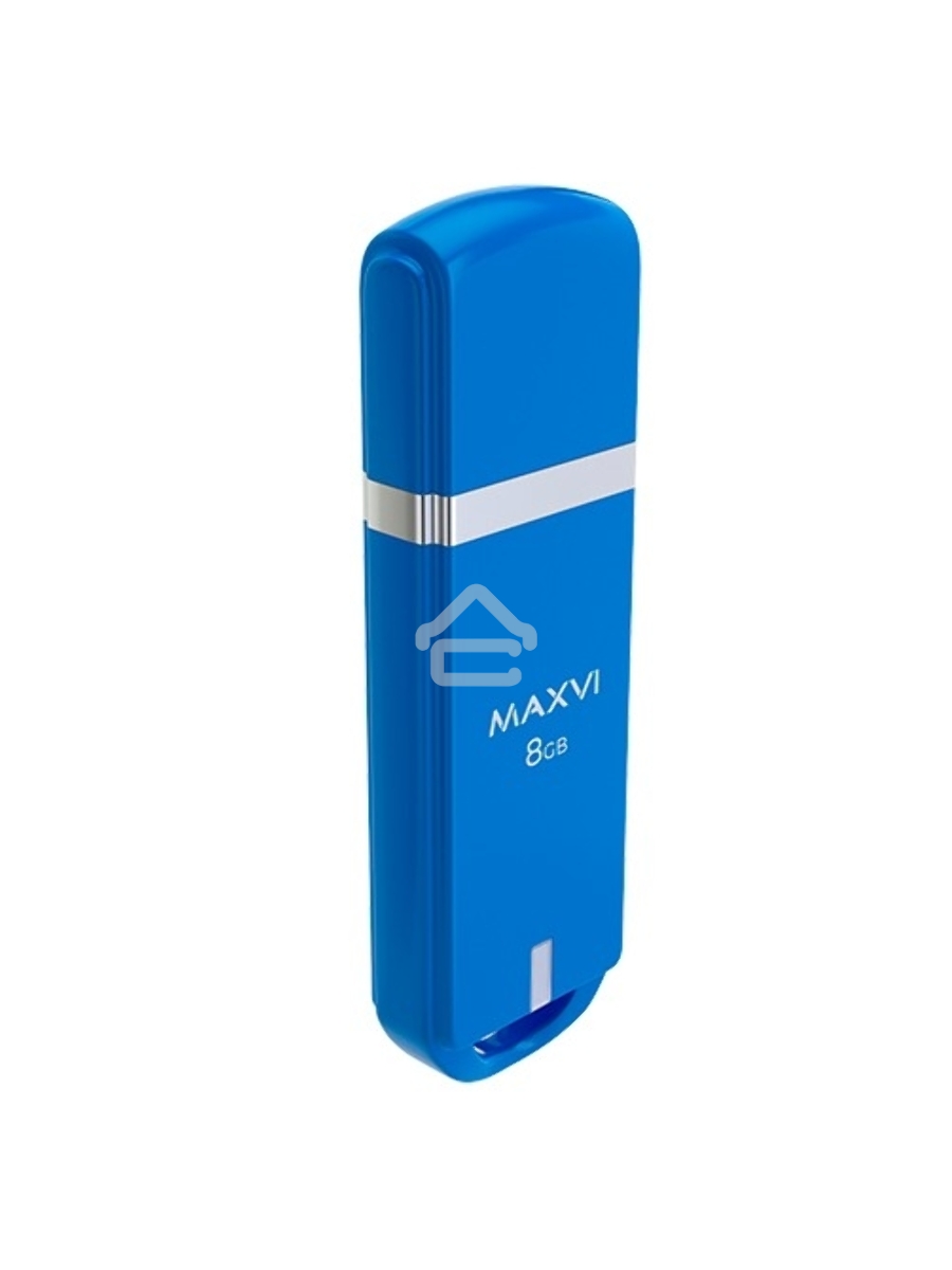 Флеш диск Maxvi P3 8GB USB 2.0 sky blue, монолит с колпачком, ABS пластик