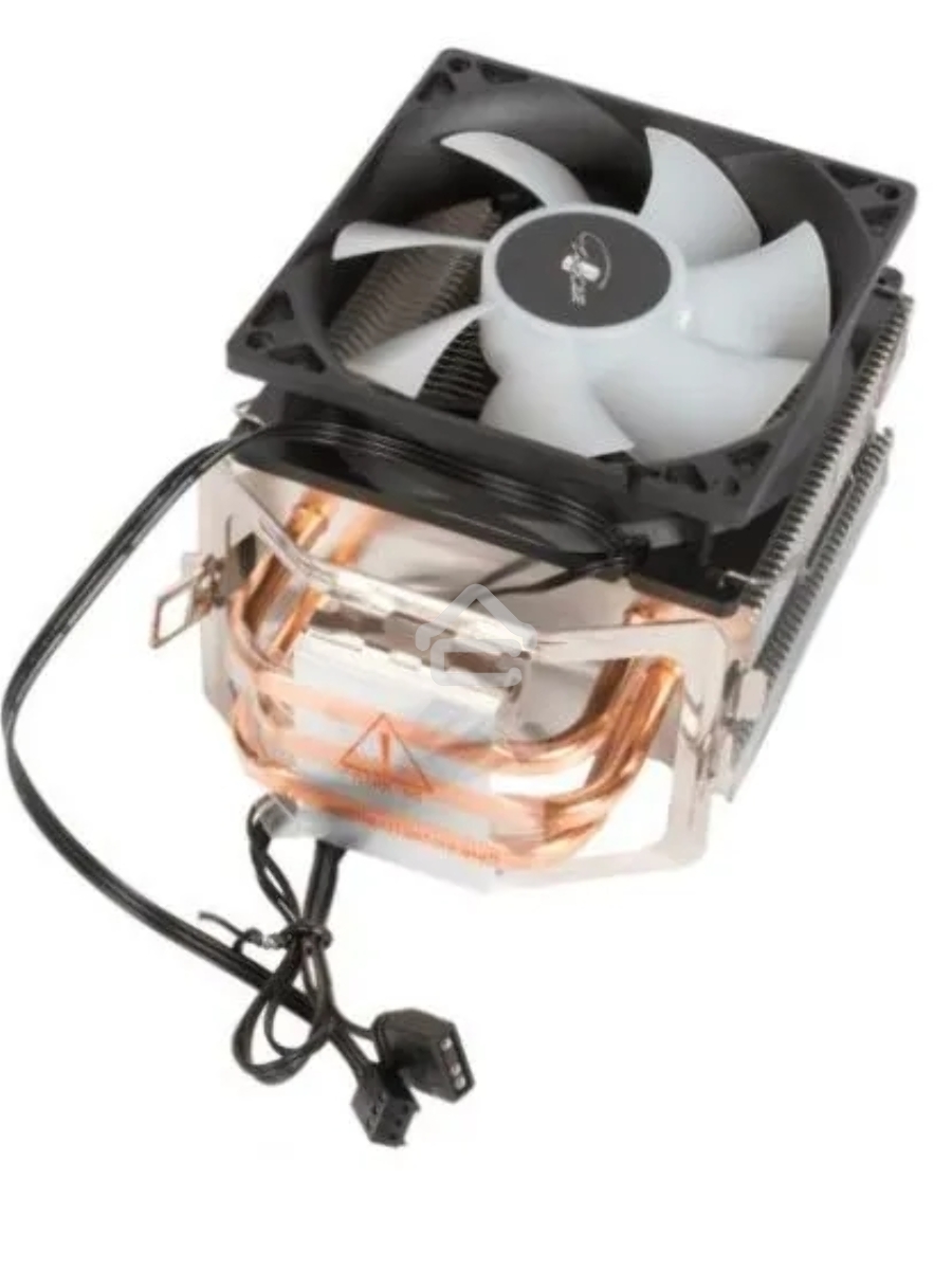 Кулер для процессора Eurocase 3P90 ARGB черный, 92 мм, алюминий/медь, 1800 об/мин, 26.5 дБ, 3 pin, 90 Вт, 135 мм