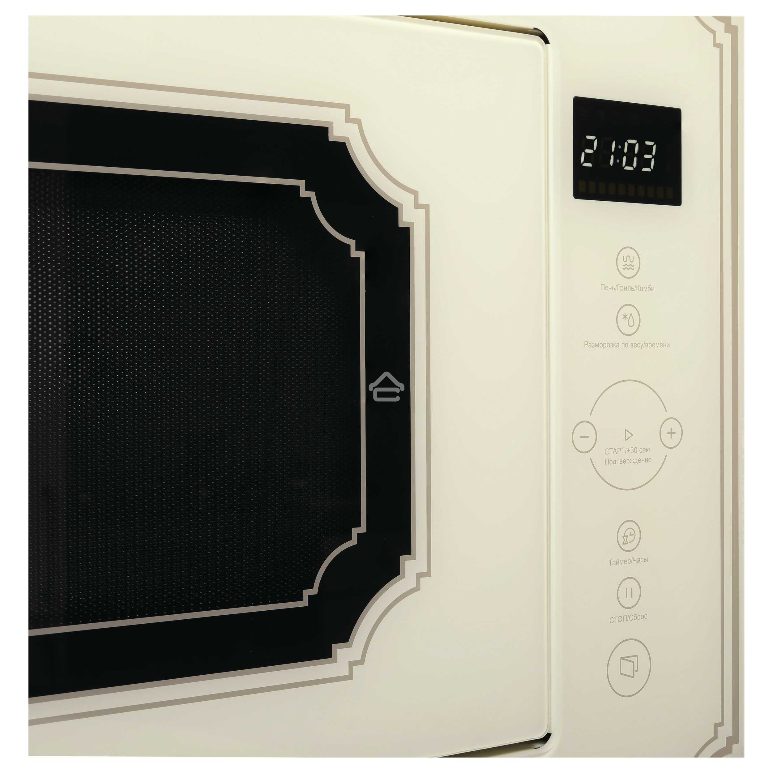 Встраиваемая микроволновая печь Korting KMI 825 RGb бежевый, 25 л, 900 Вт, переключатели - сенсор