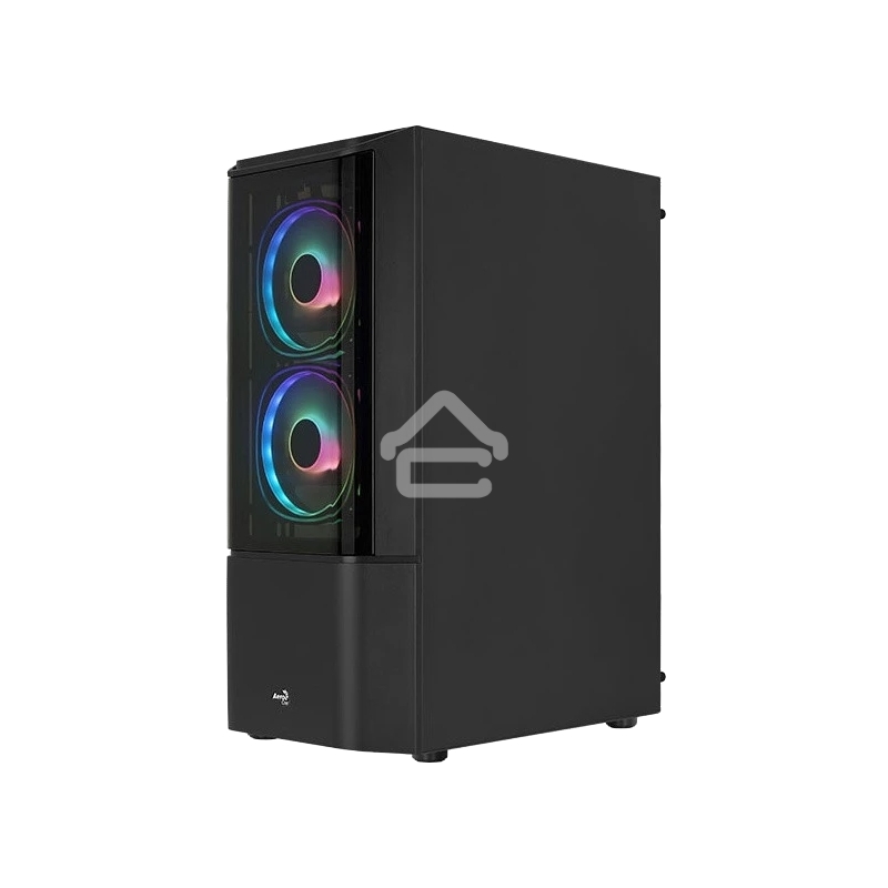 Компьютерный корпус MidTower Aerocool/Formula Quantum-G-BK-v2 черный без Б/п, ATX 3FRGb Fan on front panel