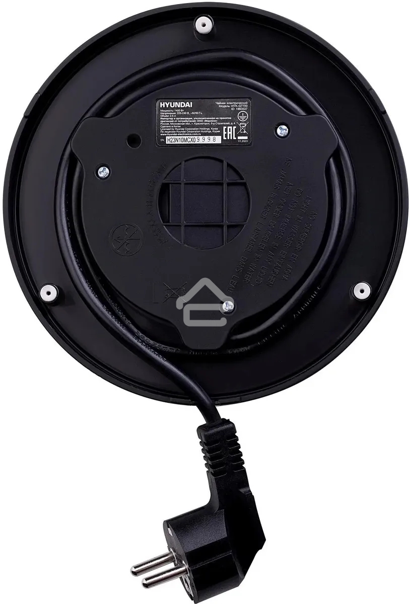 Чайник электрический Hyundai HYK-G7700 2.5 л, 2200 Вт, кремовый/черный корпус: стекло