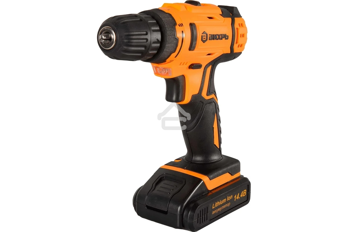 Дрель-шуруповерт аккумуляторная Вихрь ДА-14,4Л-2 72/14/15, Аккумуляторная, 14,4В