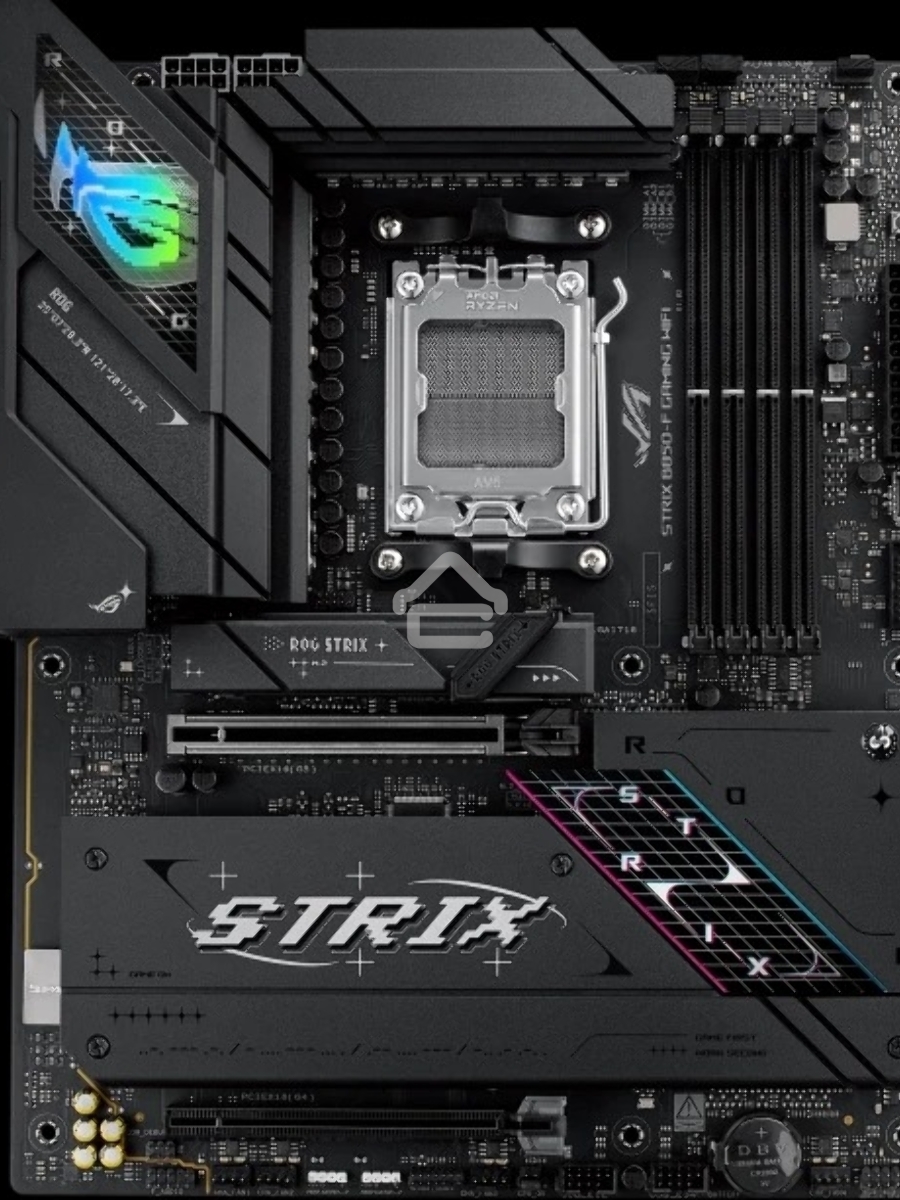 Материнская плата ASUS ROG STRIX B850-F GAMING WIFI, AM5, AMD B850, 4xDDR5, 2xSATA, 4xM.2, 1xPCIe 5.0 x16, 1xPCIe 4.0 x16, 1xPCIe x4, 1xDP, 1xHDMI, 1x2.5Gb LAN, 1xUSB-C 20Gbps, 1xUSB-C 10Gbps, 3xUSB-A 10Gbps, 4xUSB 5Gbps, 4xUSB 2.0, 3x3.5 мм, 7.1, ATX