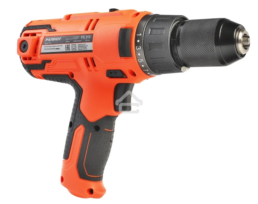 Дрель-шуруповерт сетевой Patriot FS 313, Сетевая, 300 Вт