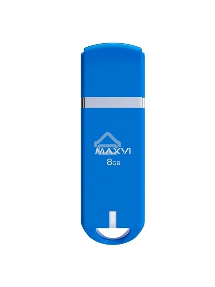 Флеш диск Maxvi P3 8GB USB 2.0 sky blue, монолит с колпачком, ABS пластик