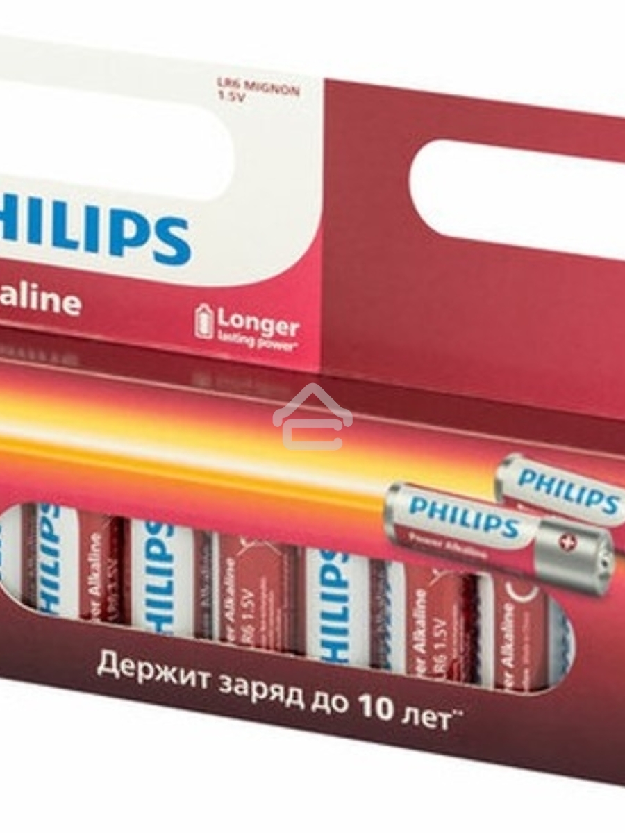 Элемент питания алкалиновый AA/LR6 1.5В Power (блист. 12шт) Philips Б0064661