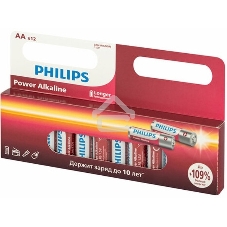 Элемент питания алкалиновый AA/LR6 1.5В Power (блист. 12шт) Philips Б0064661