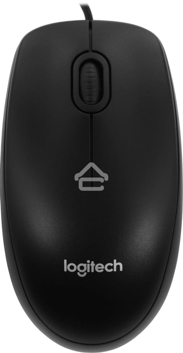 Мышь проводная Logitech B100 черный, 1000 dpi, USB, кнопки - 3