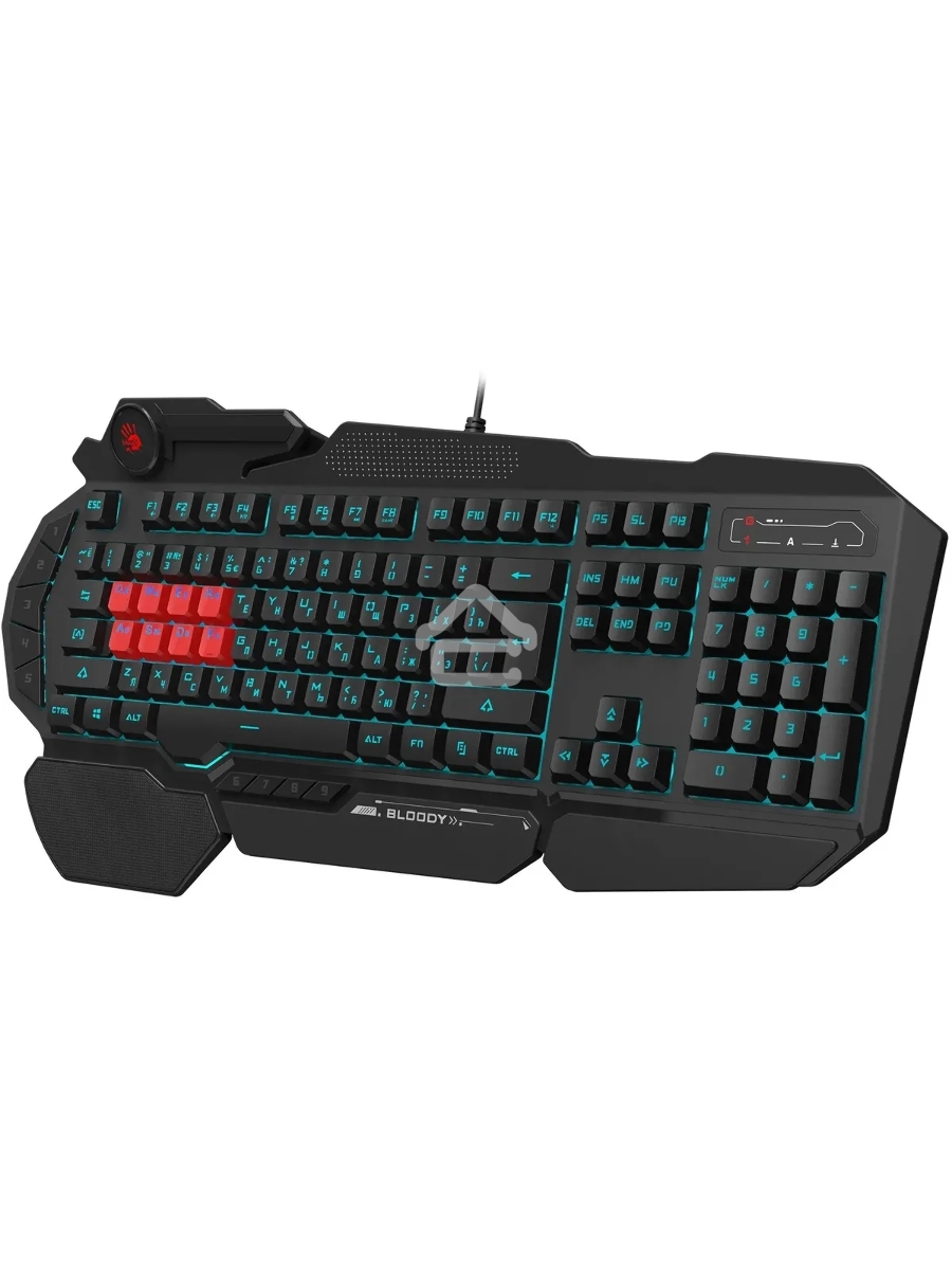 Клавиатура A4Tech Bloody B318 Black USB Multimedia Gamer LED (подставка для запястий)