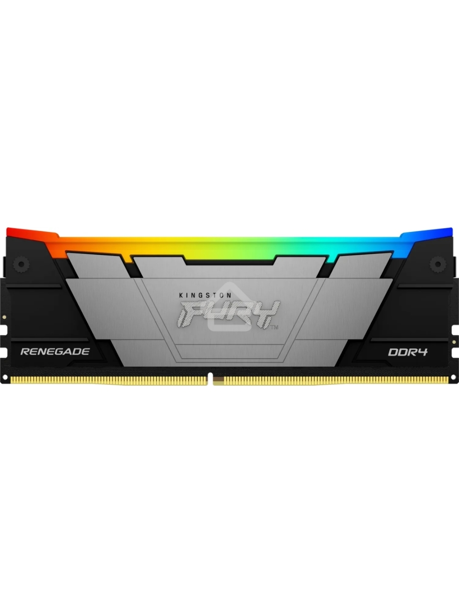 Оперативная память Kingston Fury Renegade, DDR4, 16GB (1x16GB), 3200MHz, CL16, DIMM, с радиатором, RGB, серебристый/черный