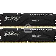Оперативная память Kingston Fury Beast, DDR5, 32Gb (2x16GB), 6000MHz, CL30, DIMM, с радиатором, черный