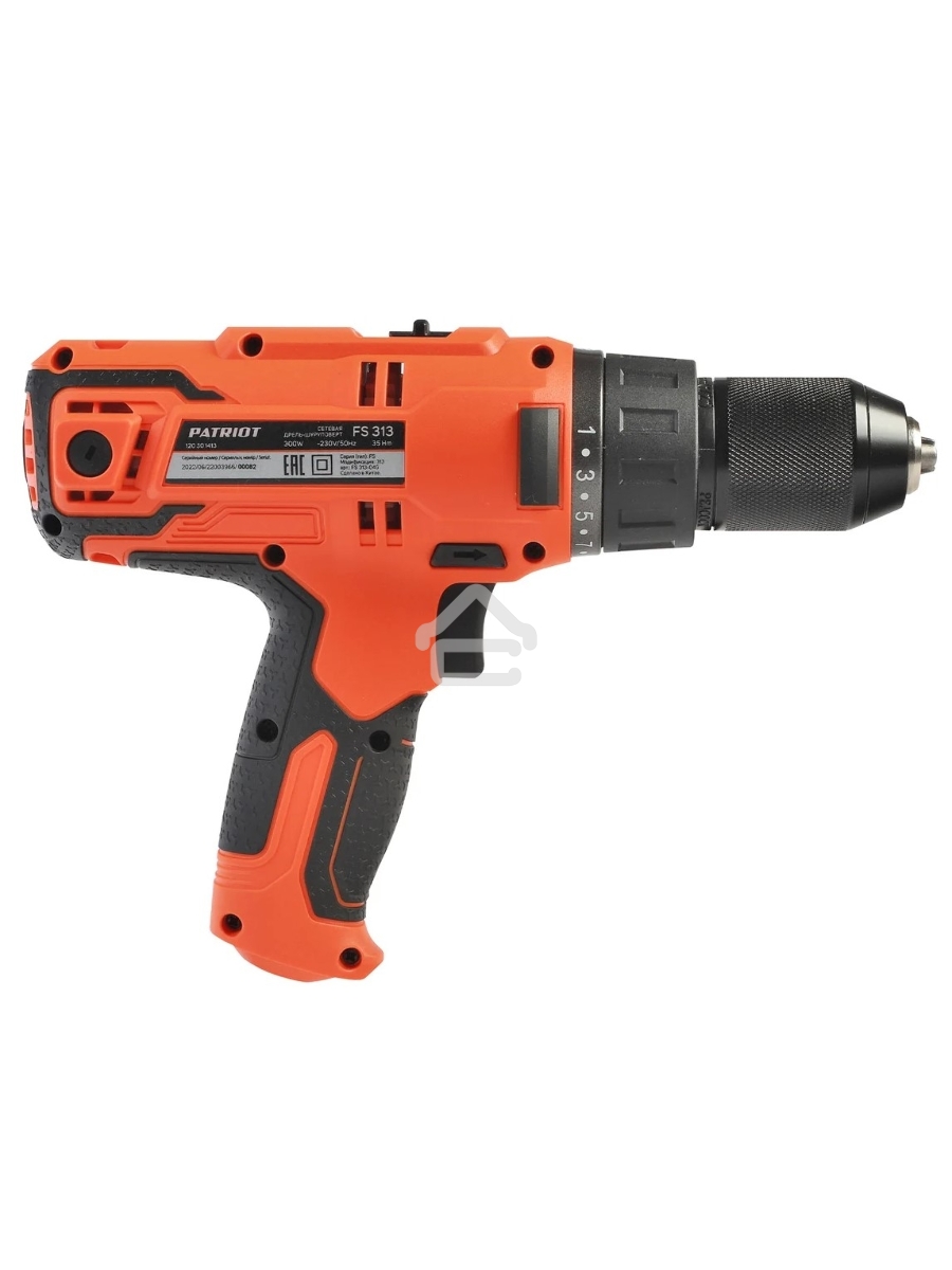 Дрель-шуруповерт Patriot FS 313, Сетевая, 300 Вт