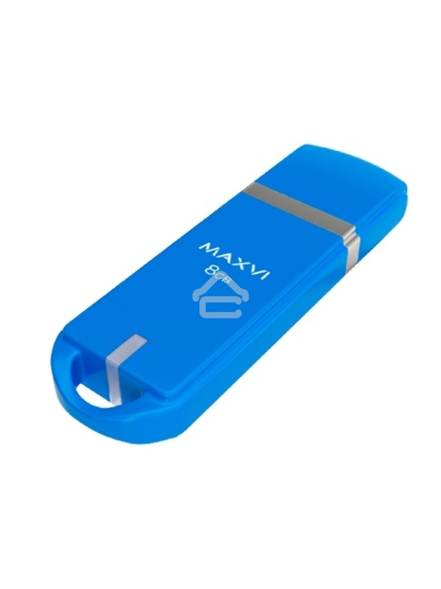 Флеш диск Maxvi P3 8GB USB 2.0 sky blue, монолит с колпачком, ABS пластик