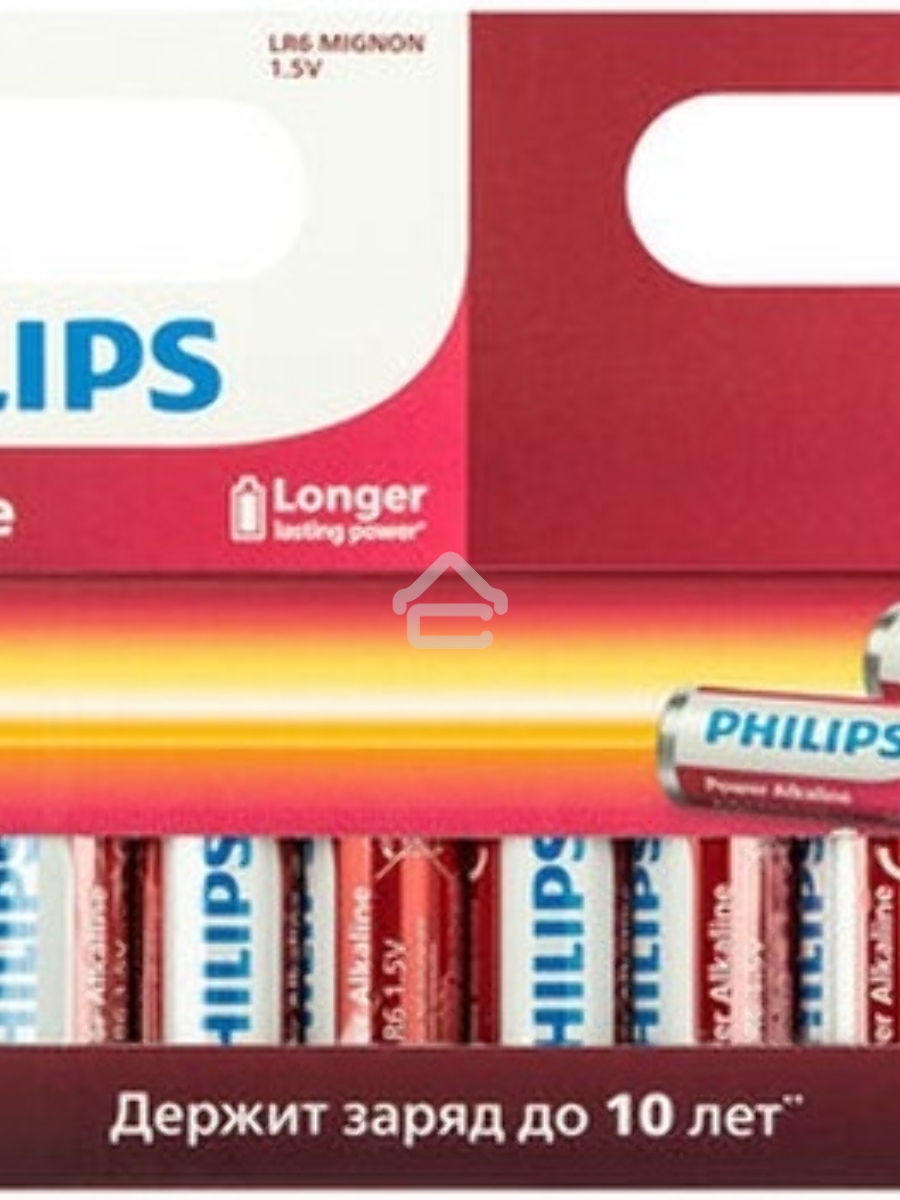 Элемент питания алкалиновый AA/LR6 1.5В Power (блист. 12шт) Philips Б0064661