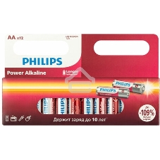 Элемент питания алкалиновый AA/LR6 1.5В Power (блист. 12шт) Philips Б0064661