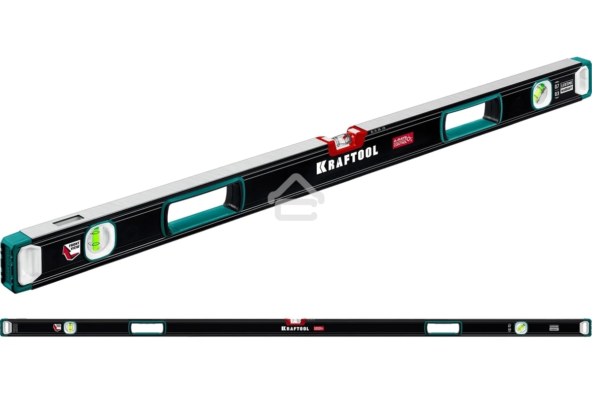Уровень Kraftool A-RATE CONTROL 2000 мм, сверхпрочный уровень с зеркальным глазком
