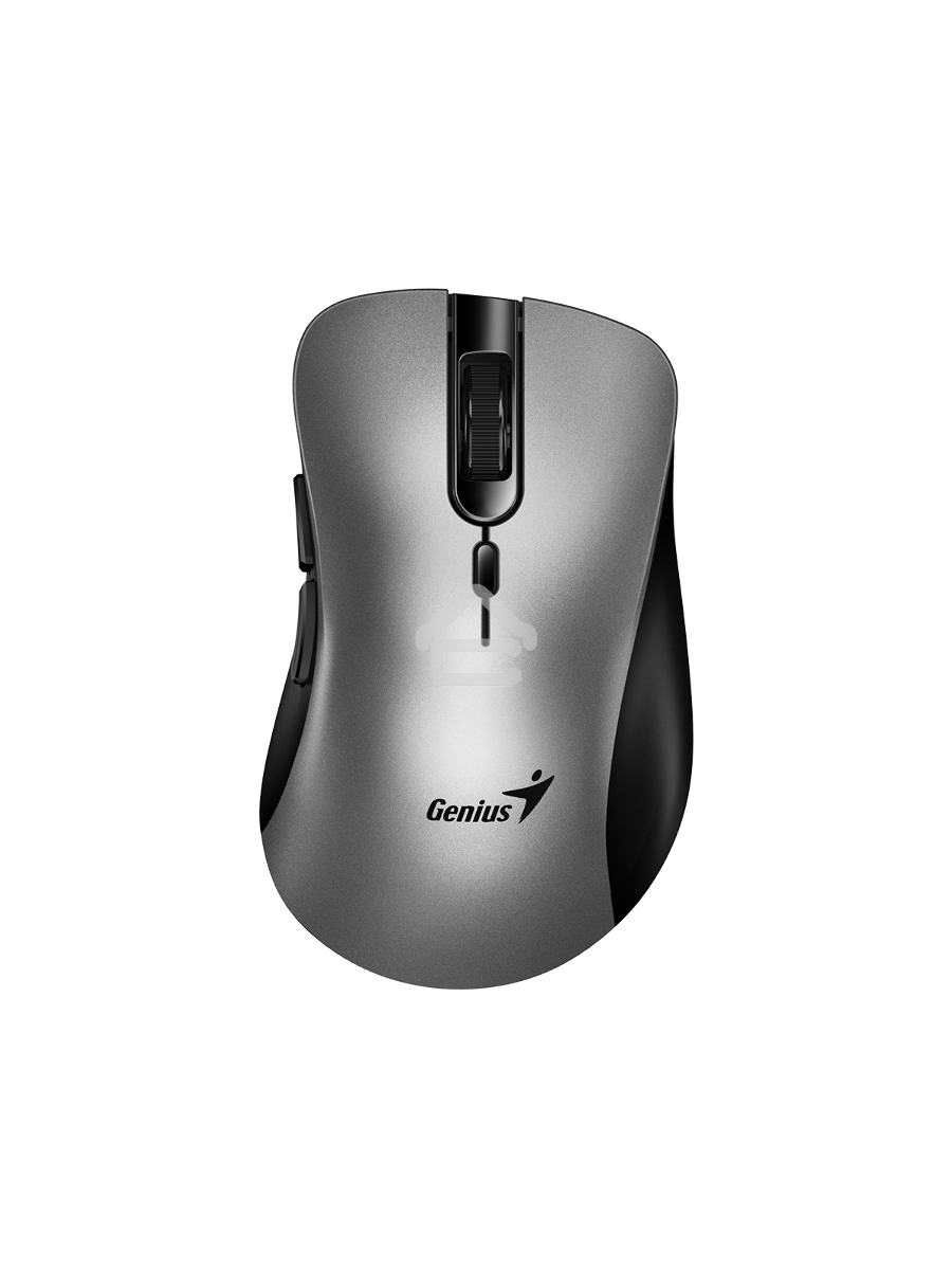 Мышь беспроводная Genius Ergo 8100S AI серебристо-серый, 1600 dpi, радиоканал, USB, кнопки - 6