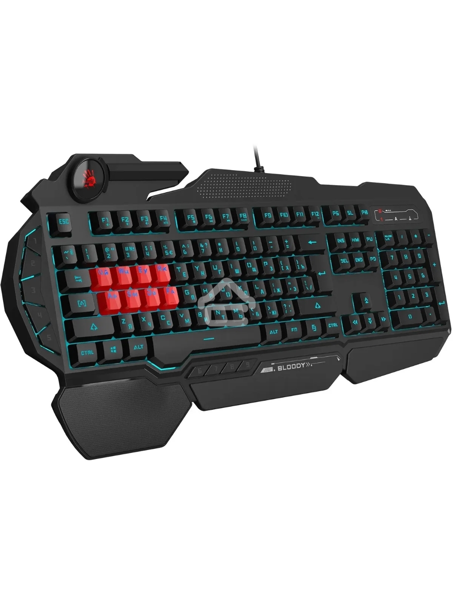 Клавиатура A4Tech Bloody B318 Black USB Multimedia Gamer LED (подставка для запястий)