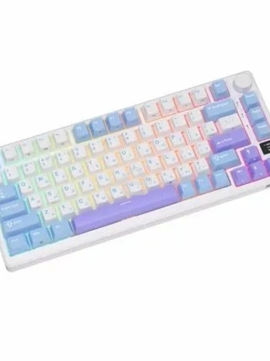 Клавиатура Royal Kludge RK-M75 Taro milk USB/2.4 GHz/Bluetоoth, RGB, Hot Swap, Brown switch