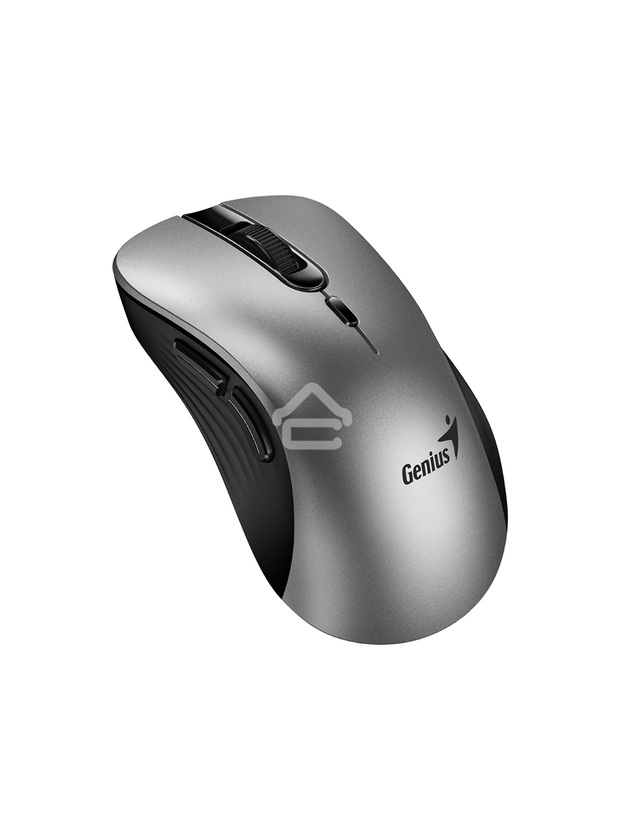 Мышь беспроводная Genius Ergo 8100S AI серебристо-серый, 1600 dpi, радиоканал, USB, кнопки - 6