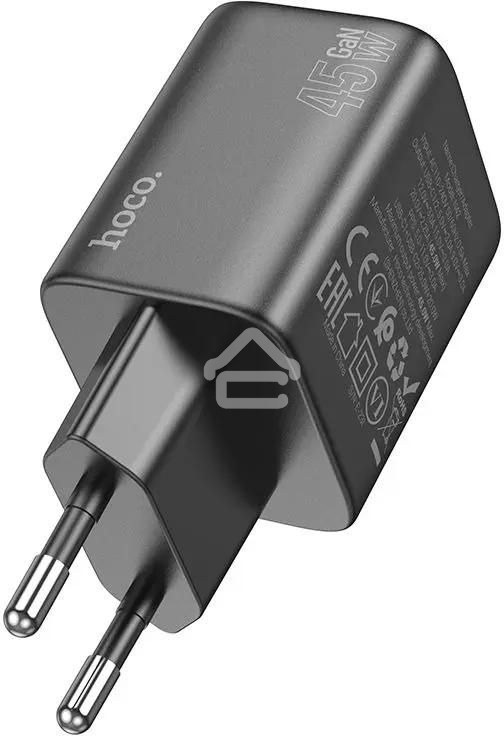 Сетевое зарядное устройство Hoco N42 Elogiado 45W 3A+2.25A (PD+QC+AFC) 2xUSB type-C универсальное черный