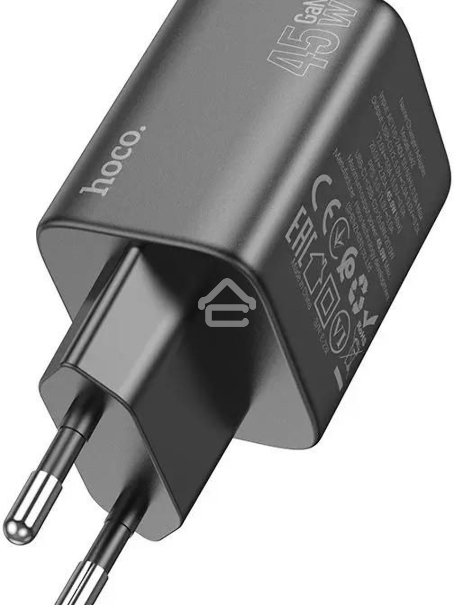 Сетевое зарядное устройство Hoco N42 Elogiado 45W 3A+2.25A (PD+QC+AFC) 2xUSB type-C универсальное черный