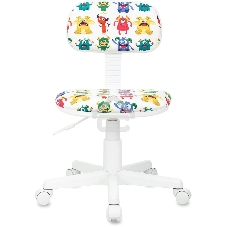 Кресло детское Бюрократ CH-W201NX белый монстры крестов. пластик пластик белый