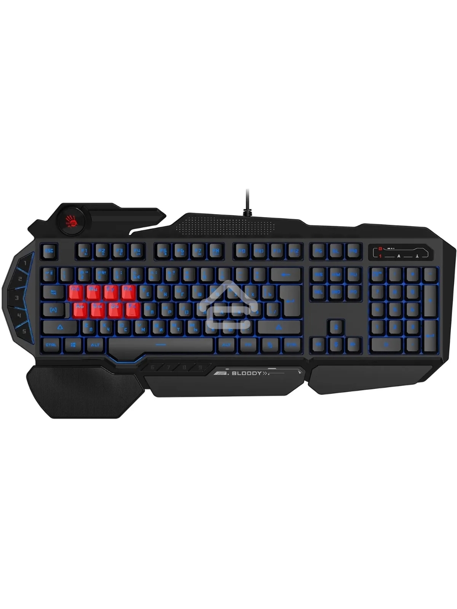 Клавиатура A4Tech Bloody B318 Black USB Multimedia Gamer LED (подставка для запястий)