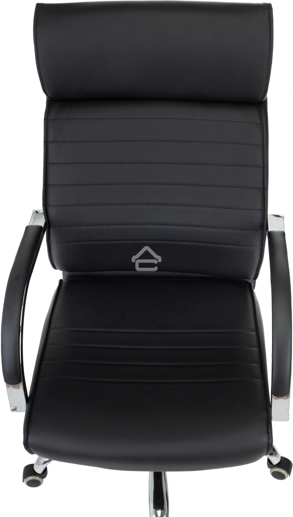 Кресло руководителя Бюрократ T-8010SL/BLACK черный, искусственная кожа, крестовина хром