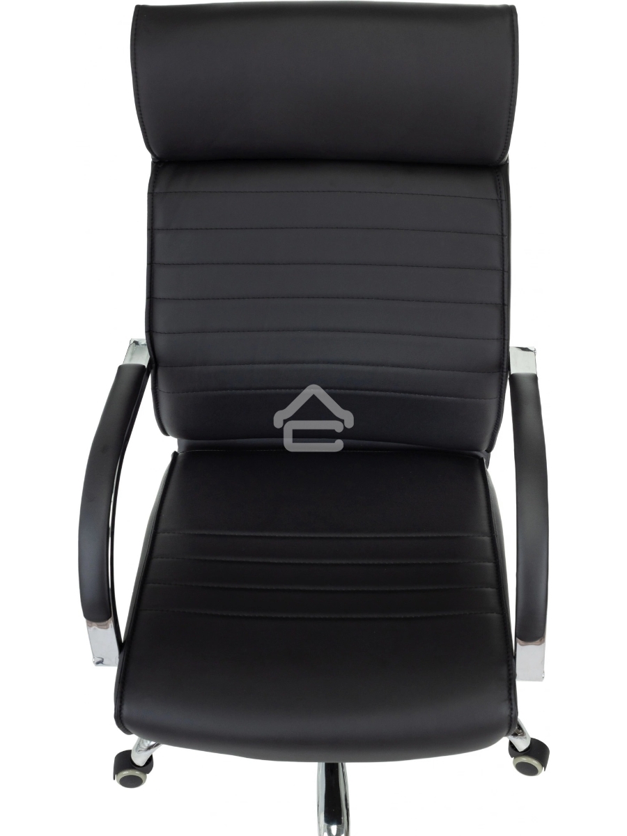 Кресло руководителя Бюрократ T-8010SL/BLACK черный, искусственная кожа, крестовина хром